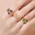 Gold Tone Butterfly Zirconia Open Ring 70400256