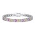 Elegant Rainbow Zirconia Arrow Tennis Chain Bracelet 100100081