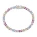 Luxury Rainbow Zirconia Flower Tennis Chain Bracelet 100100083