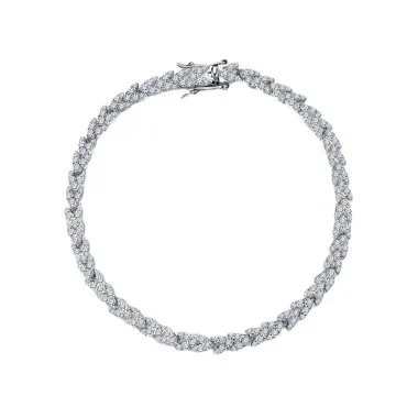 Sparkle Zirconia Wheat Tennis Bracelet 100100091