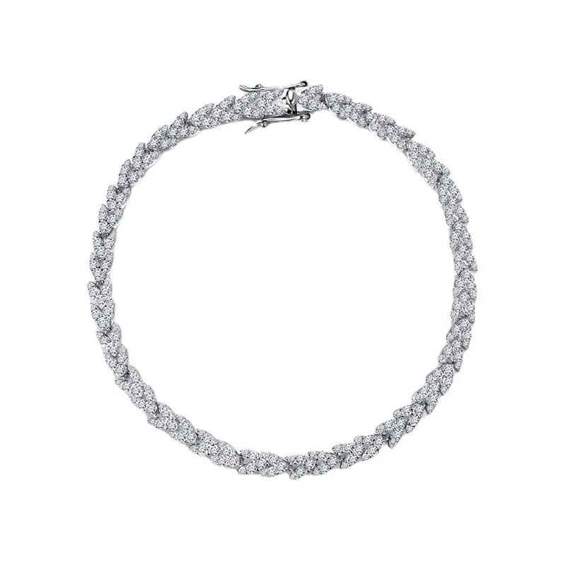 Sparkle Zirconia Wheat Tennis Bracelet 100100091