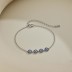 Blue Evil Eye Zirconia Adjustable Bracelet 100100095