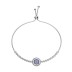 Blue Evil Eye Zirconia Adjustable Bracelet 100100099