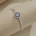 Blue Evil Eye Zirconia Adjustable Bracelet 100100099