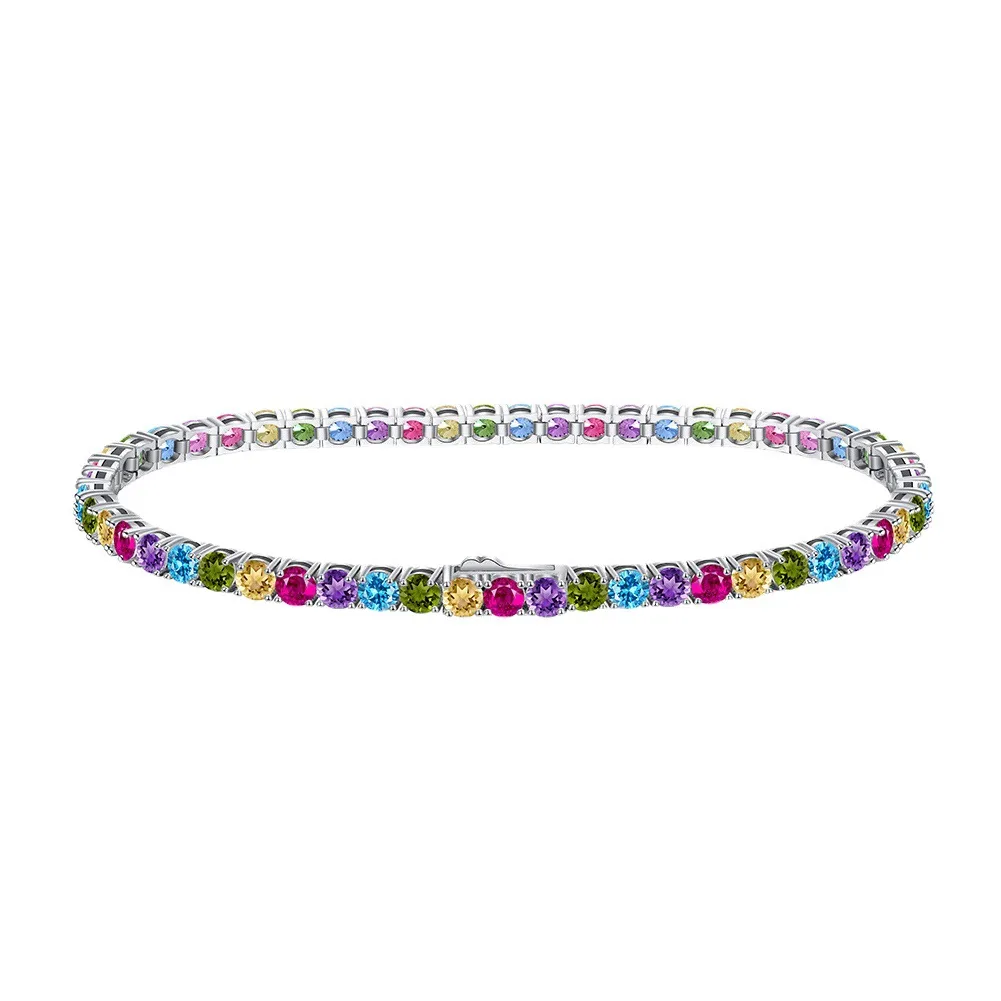 Colorful Zirconia Tennis Bracelet 100100100