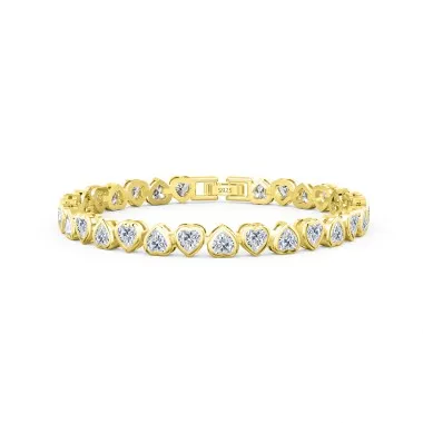 Lovely Heart Zirconia Chain Bracelet 100100102