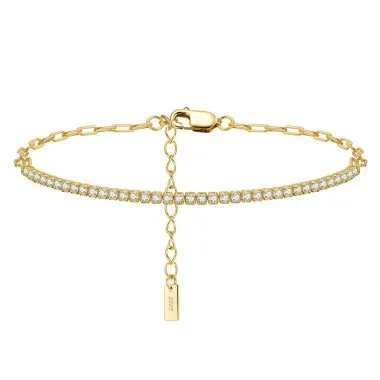 Zirconia Linked Chain Bracelet 100100105