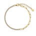 Linked Clips Zirconia Chain Bracelet 100100111