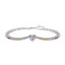 Luxury Colorful Tennis Zirconia Heart Bracelet 100100115