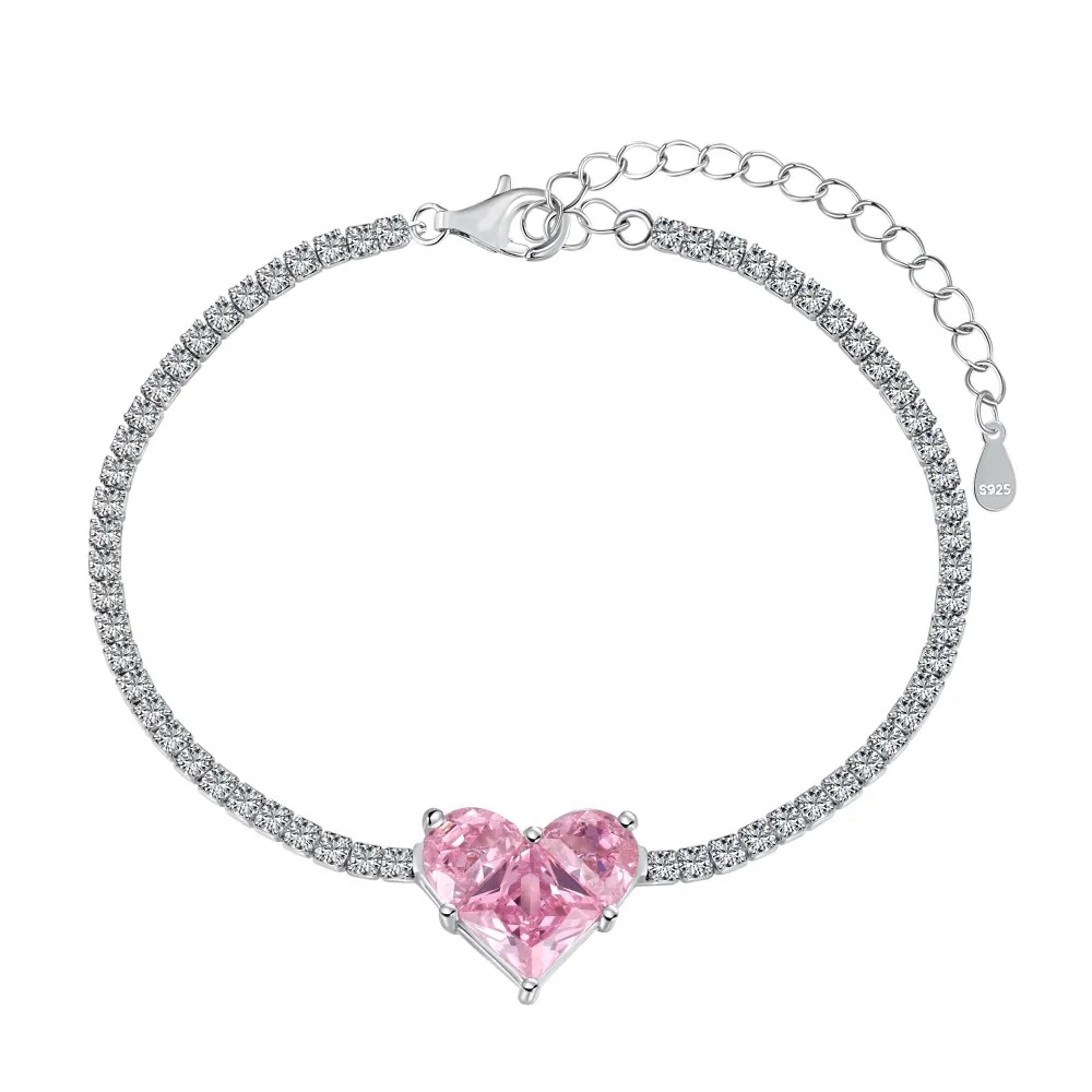 8A Heart Zirconia Tennis Bracelet 100100119