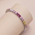 Rainbow Heart Tennis Zirconia Bracelet 100100120