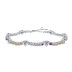 Rainbow Love Heart Tennis Zirconia Bracelet 100100121