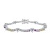 Rainbow Love Heart Tennis Zirconia Bracelet 100100122