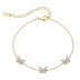 Butterfly Zirconia Chain Bracelet 100100130