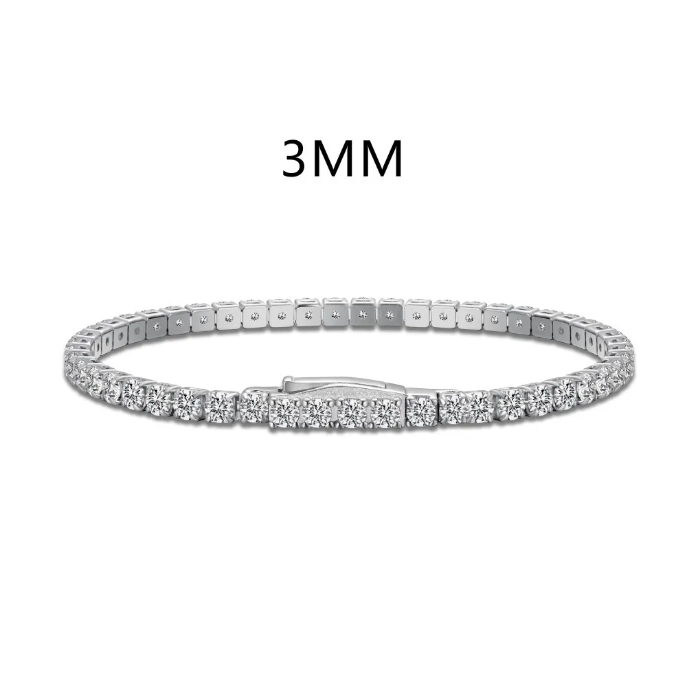 3mm Round Zirconia Tennis Bracelet 100100147