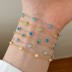 Silver Tone Opal Chain Bracelet 100100148