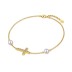 Zirconia Cross Pearl Chain Bracelet 100100150